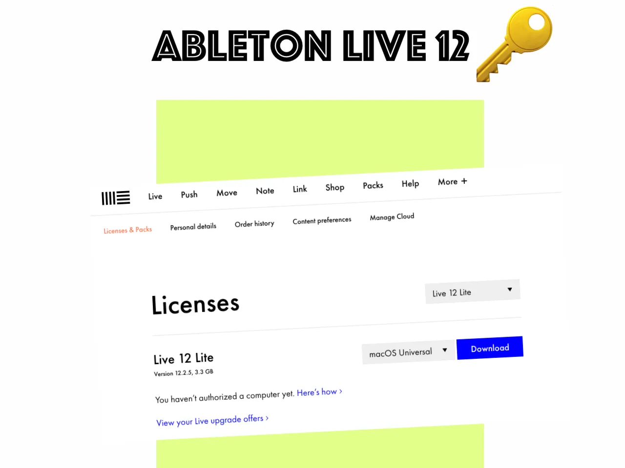 Ableton Live 12 Lite/ 100% официальный ключ/ Лицензия