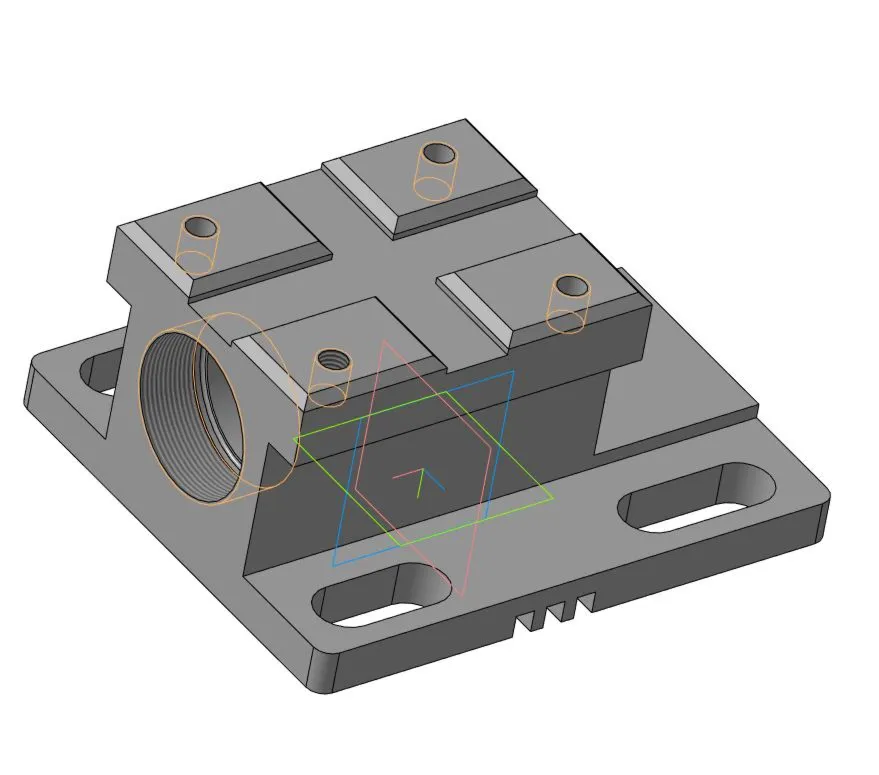 МЧ00.04.00.004 корпус 3D модель в компасе
