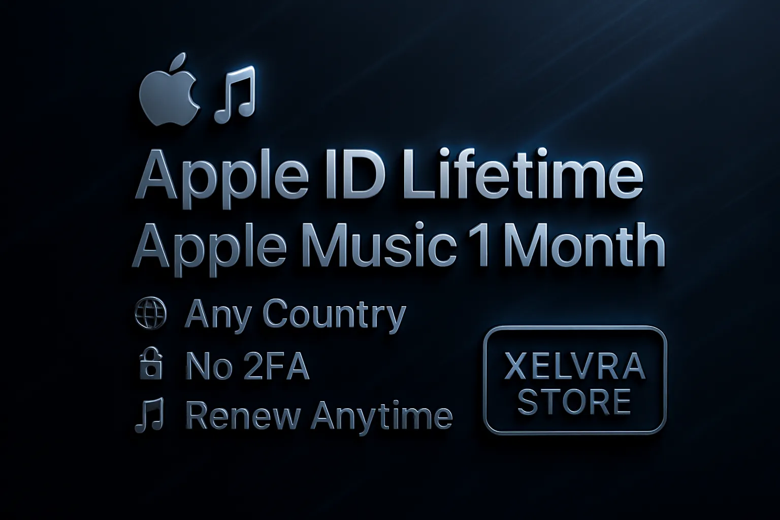 Apple ID + Apple Music 1М 🎵 | Любая страна Lifetime ID