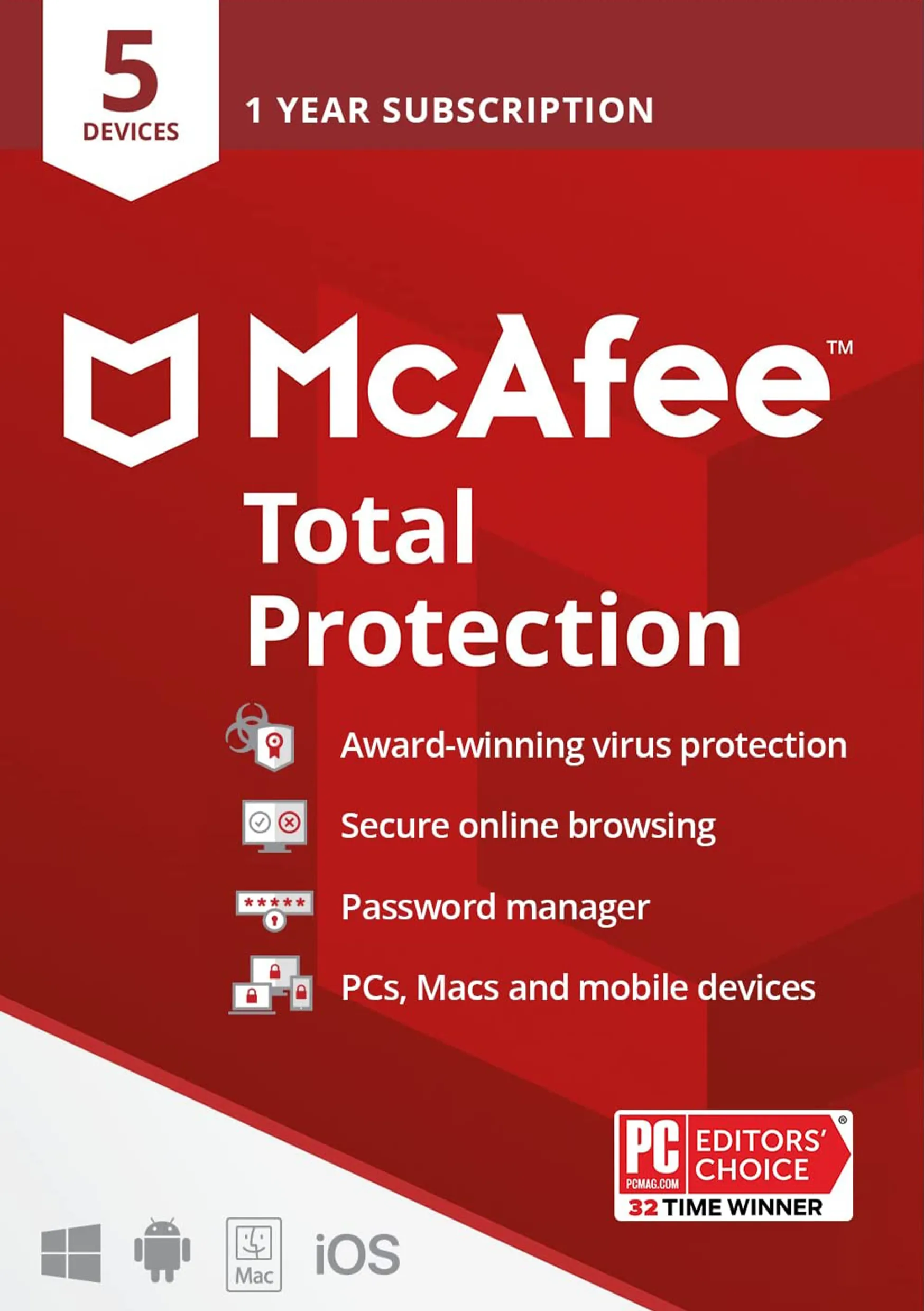 McAfee Total Protection 1 Device 1 Year GLOBAL KEY - irongamers.ru