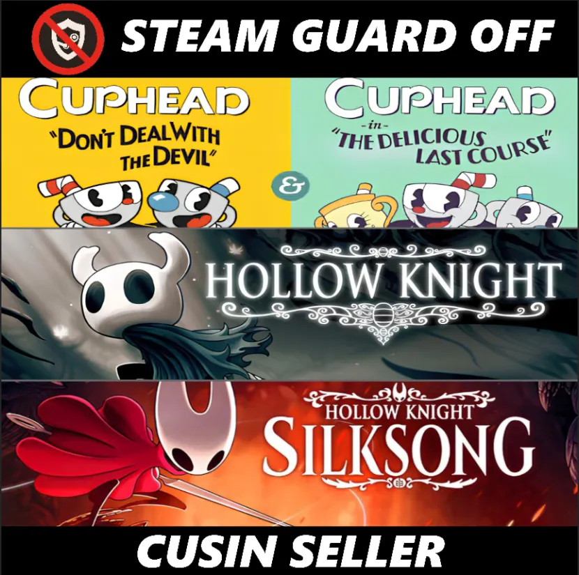 Общий аккаунт Cuphead DLC + Hollow Knight + Silksong - irongamers.ru