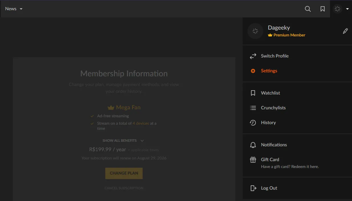 Crunchyroll Mega Fan 12 Months Global – In Your Account - irongamers.ru