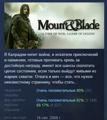 Mount and Blade АВТОДОСТАВКА STEAM РОССИЯ - irongamers.ru