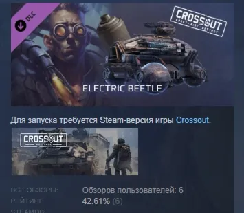 Crossout — Electric beetle DLC АВТОДОСТАВКА STEAM РОССИЯ