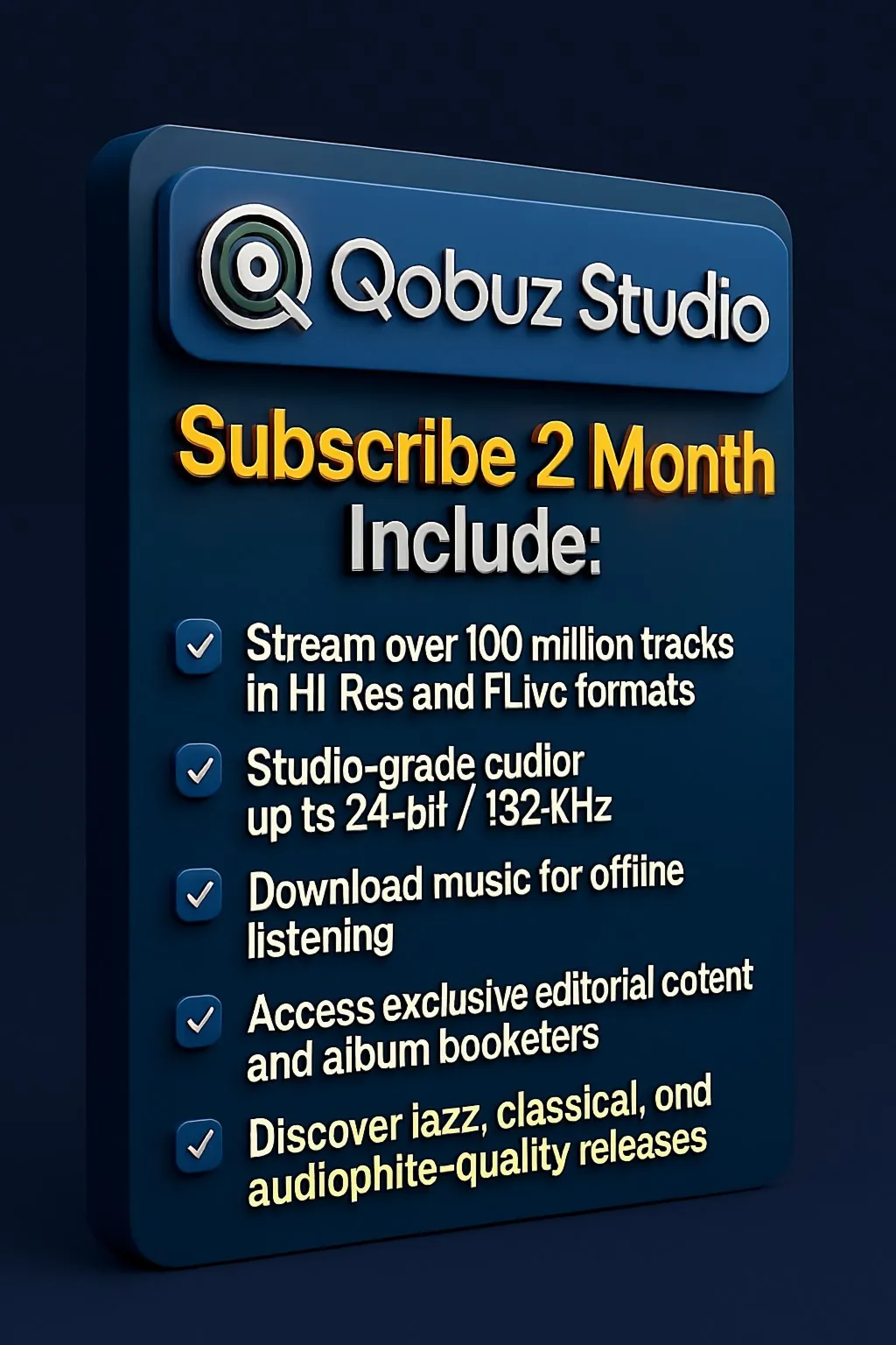 🎶 ✨ Qobuz Studio premier Hi-Fi | Hi-Res 2 месяца 💯 🎧 