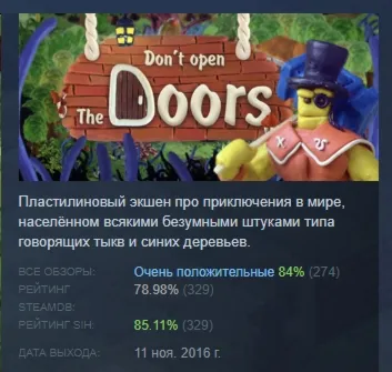 Don&acute;t open the doors! АВТОДОСТАВКА STEAM РОССИЯ - irongamers.ru