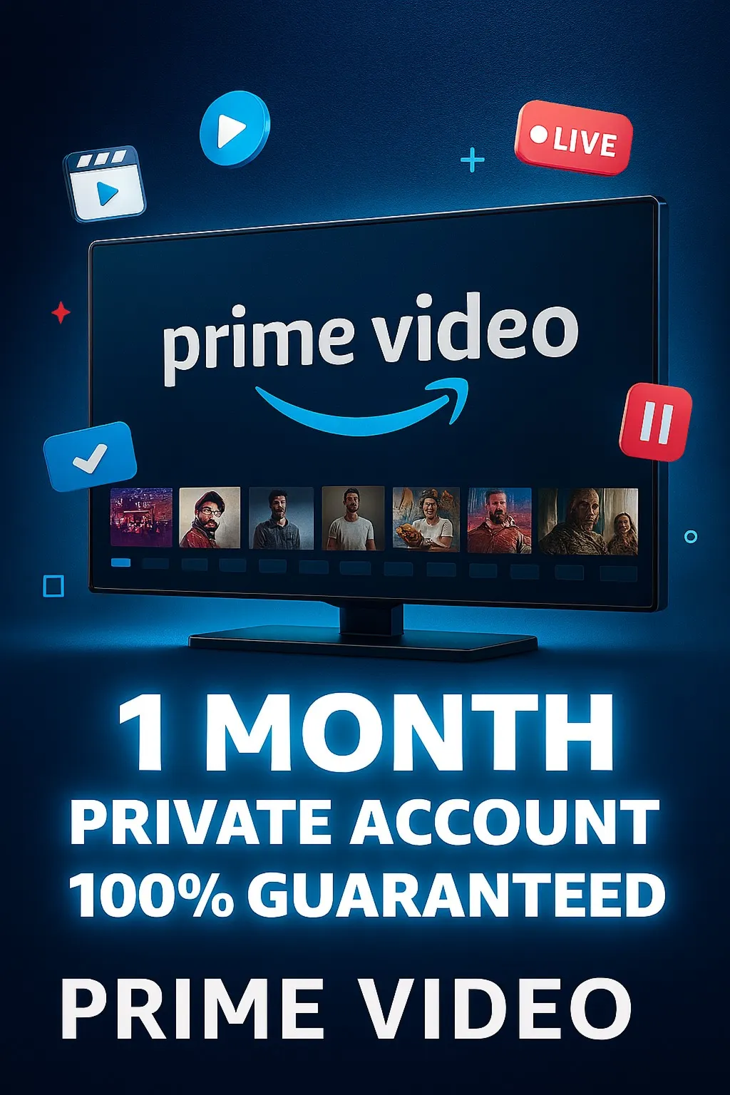 🎉 ПРАЙМ ВИДЕО 1Месяц 🔝 ЧАСТНЫЙ АККАУНТ 💯 ПРЕДОСТАВЛЕНО✨ 