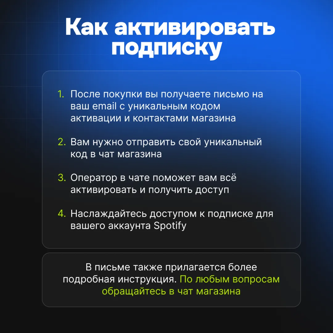 1/3/6/12 месяцев SPOTIFY Premium РФ + МИР
