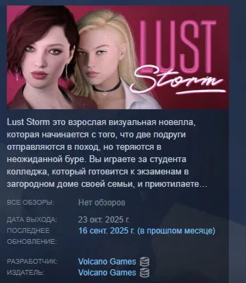 Lust Storm АВТОДОСТАВКА STEAM РОССИЯ - irongamers.ru