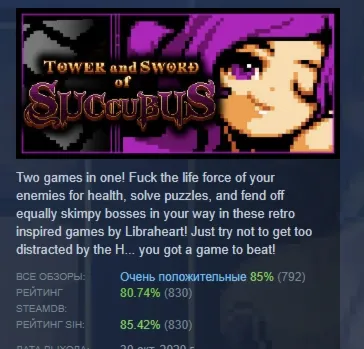 Tower and Sword of Succubus АВТОДОСТАВКА STEAM РОССИЯ - irongamers.ru