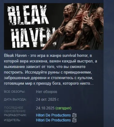 Bleak Haven АВТОДОСТАВКА STEAM РОССИЯ - irongamers.ru