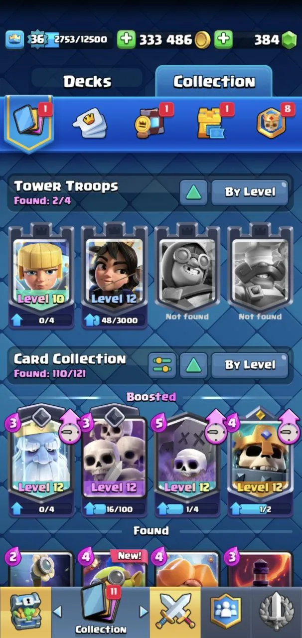 CR - BS - COC | 36 LVL | 5655 Tрофеев | Кухня палача
