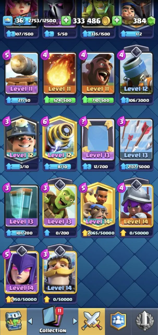 CR - BS - COC | 36 LVL | 5655 Tрофеев | Кухня палача