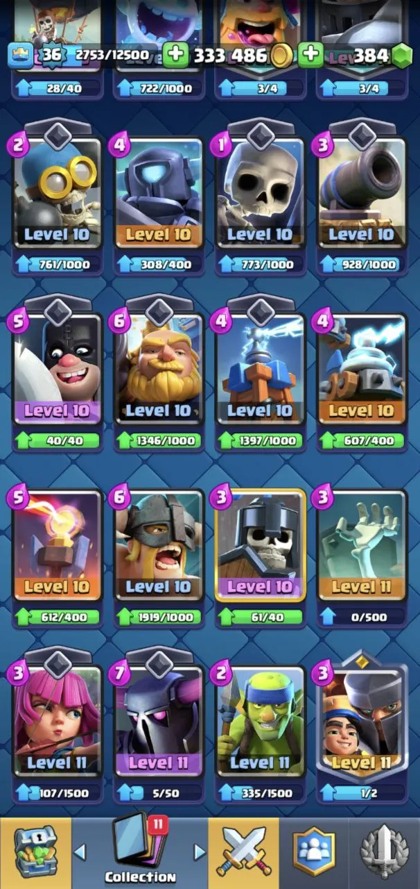 CR - BS - COC | 36 LVL | 5655 Tрофеев | Кухня палача