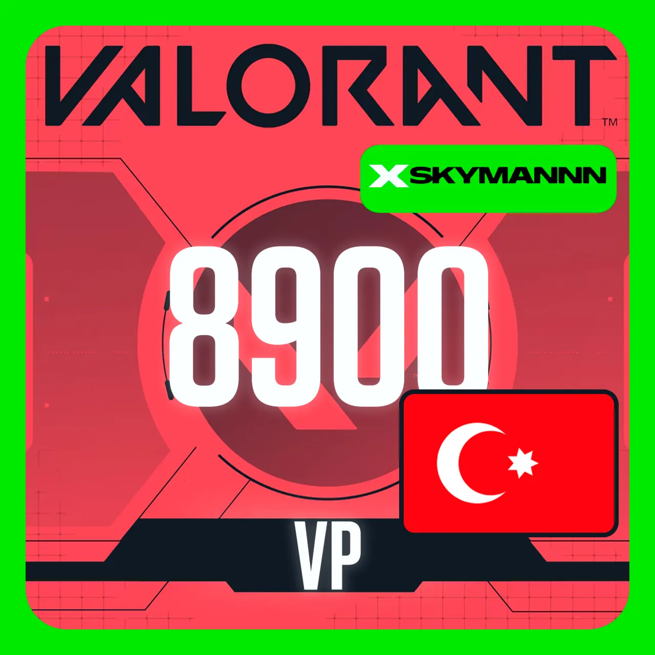 VALORANT 8900 VP ТУРЦИЯ КАРТА ПОПОЛНЕНИЯ | АВТО 24/7 - irongamers.ru