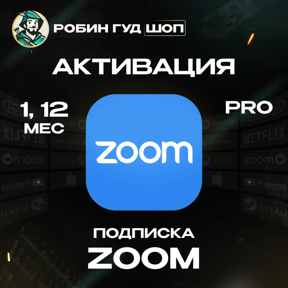 ZOOM PRO ПОДПИСКА 12 МЕСЯЦЕВ / РФ+МИР 100% ГАРАНТИЯ - irongamers.ru