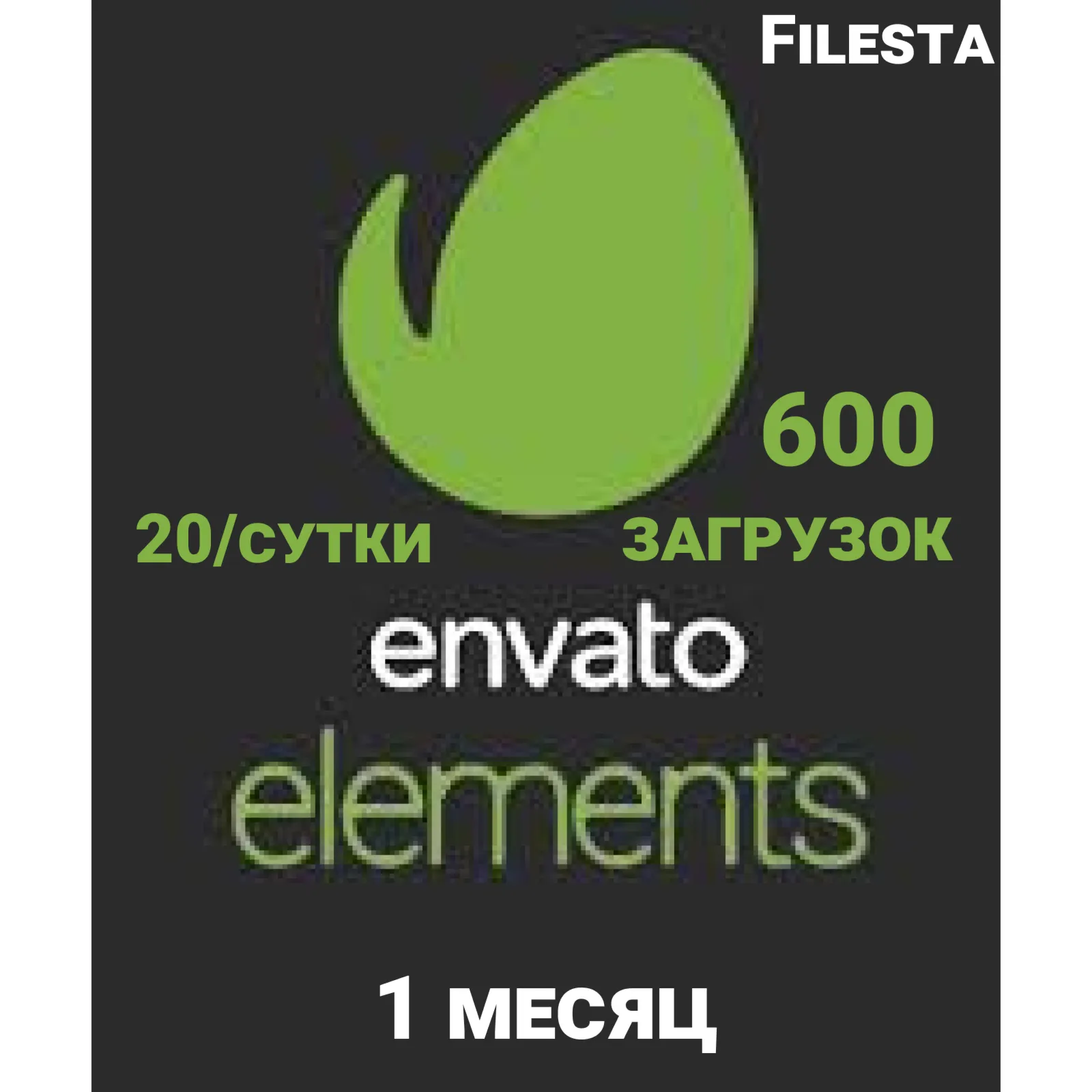 ENVATO ELEMENTS 30 дней, загрузки с лицензией/600 файлов в мес