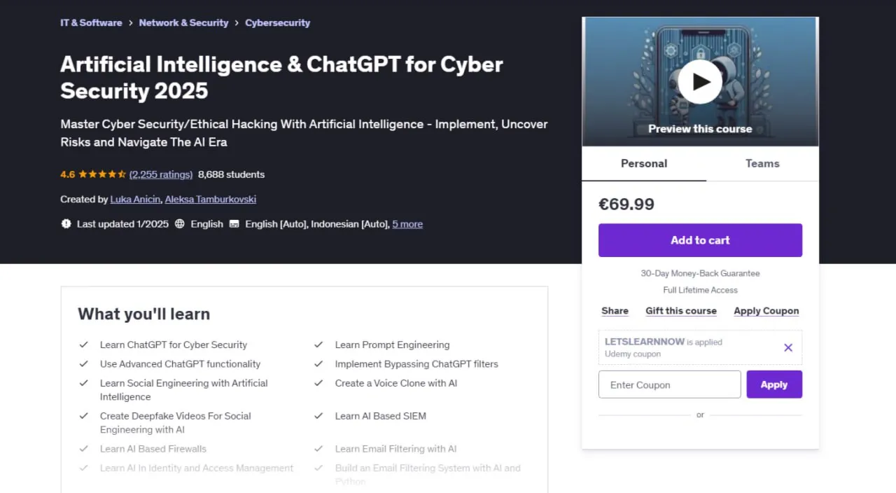 AI & ChatGPT for Cyber Security – Full Course