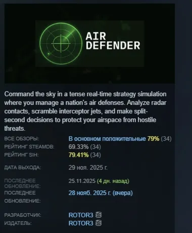 Air Defender АВТОДОСТАВКА STEAM GLOBAL МГНОВЕННО ЛИЦЕНЗИЯ - irongamers.ru