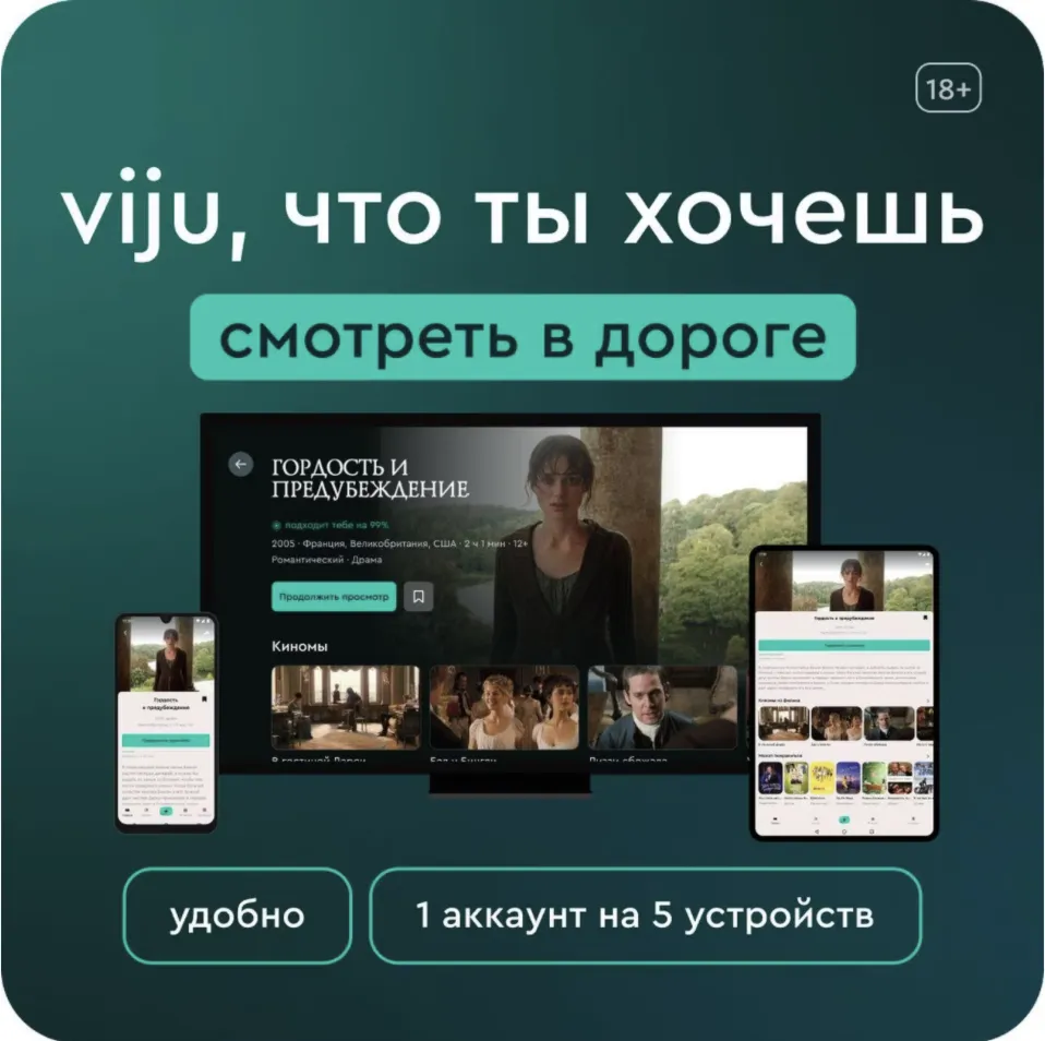 Онлайн-кинотеатр viju 12 месяцев промокод