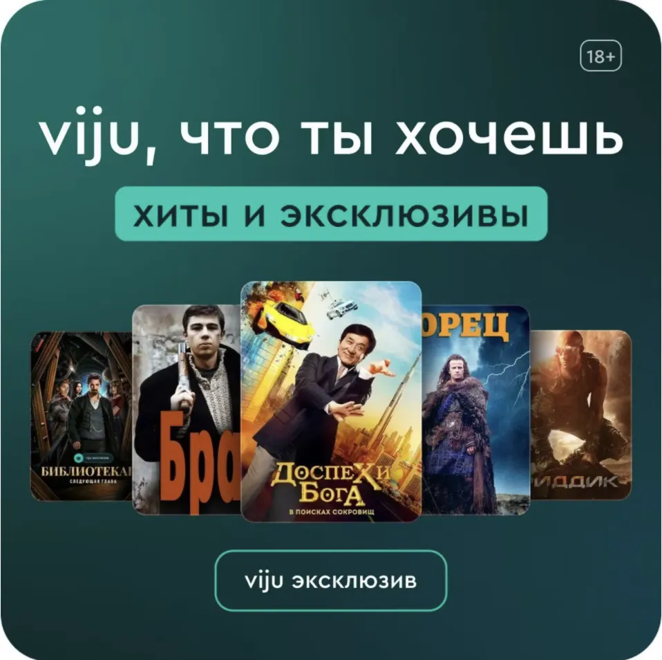 Онлайн-кинотеатр viju 12 месяцев промокод