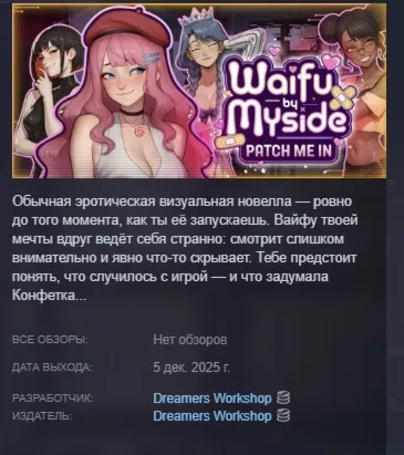 Waifu by Myside: Patch Me In АВТОДОСТАВКА STEAM РОССИЯ - irongamers.ru