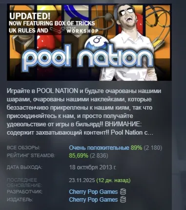 Pool Nation АВТОДОСТАВКА STEAM GLOBAL МГНОВЕННО ЛИЦЕНЗИЯ