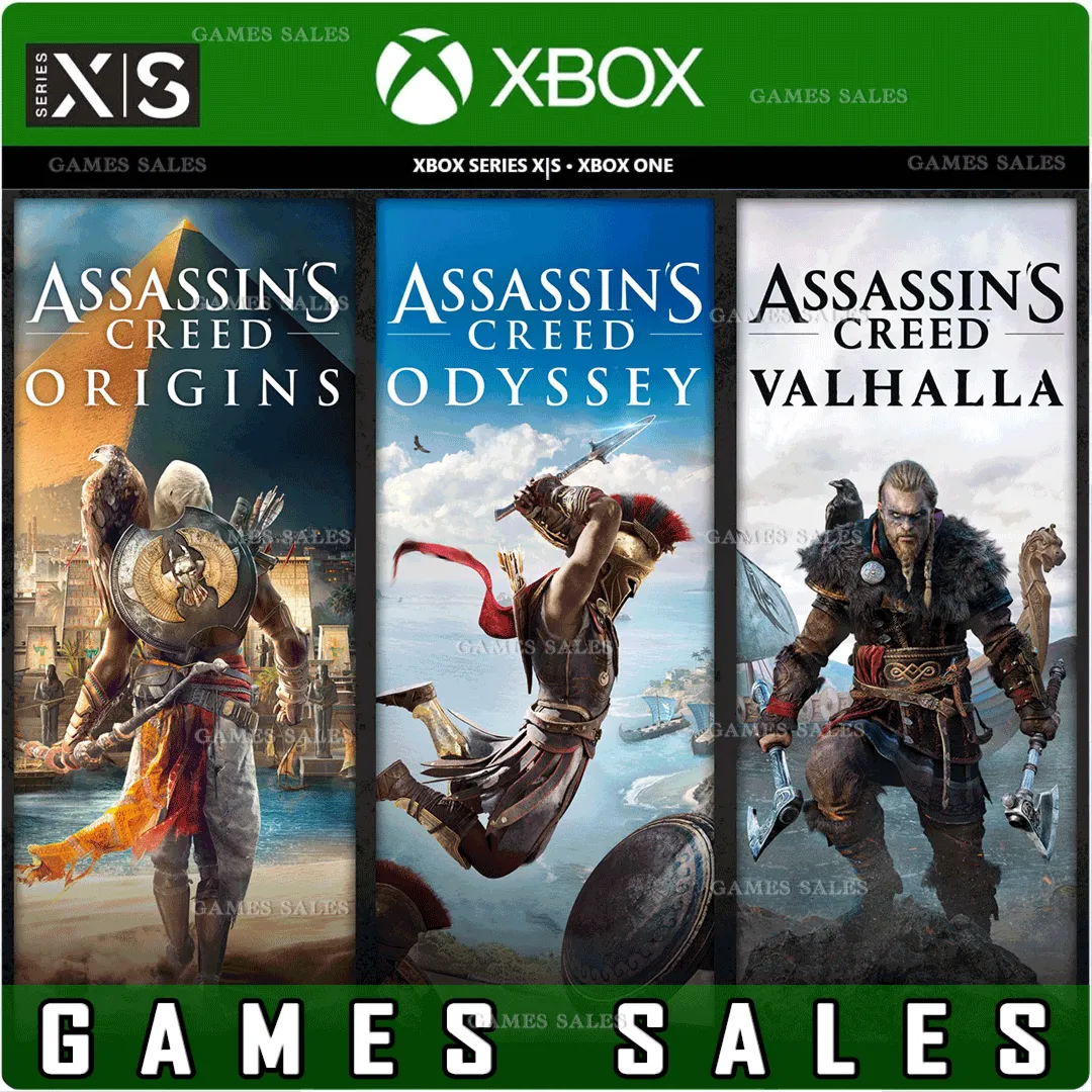 ASSASSIN&acute;S CREED НАБОР:VALHALLA+ODYSSEY+ORIGINS XBOX - irongamers.ru