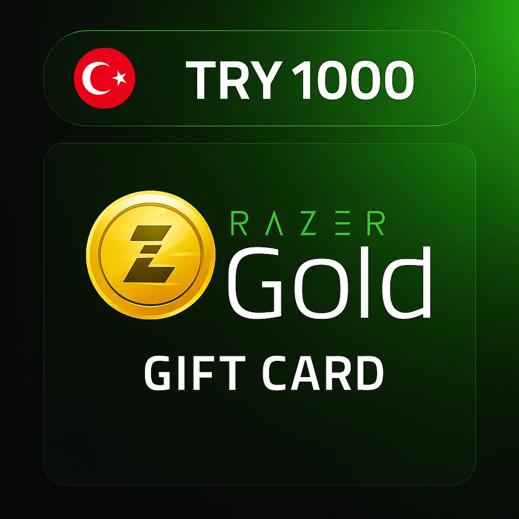 Карта Razer Gold 1000 TRY Турция - irongamers.ru