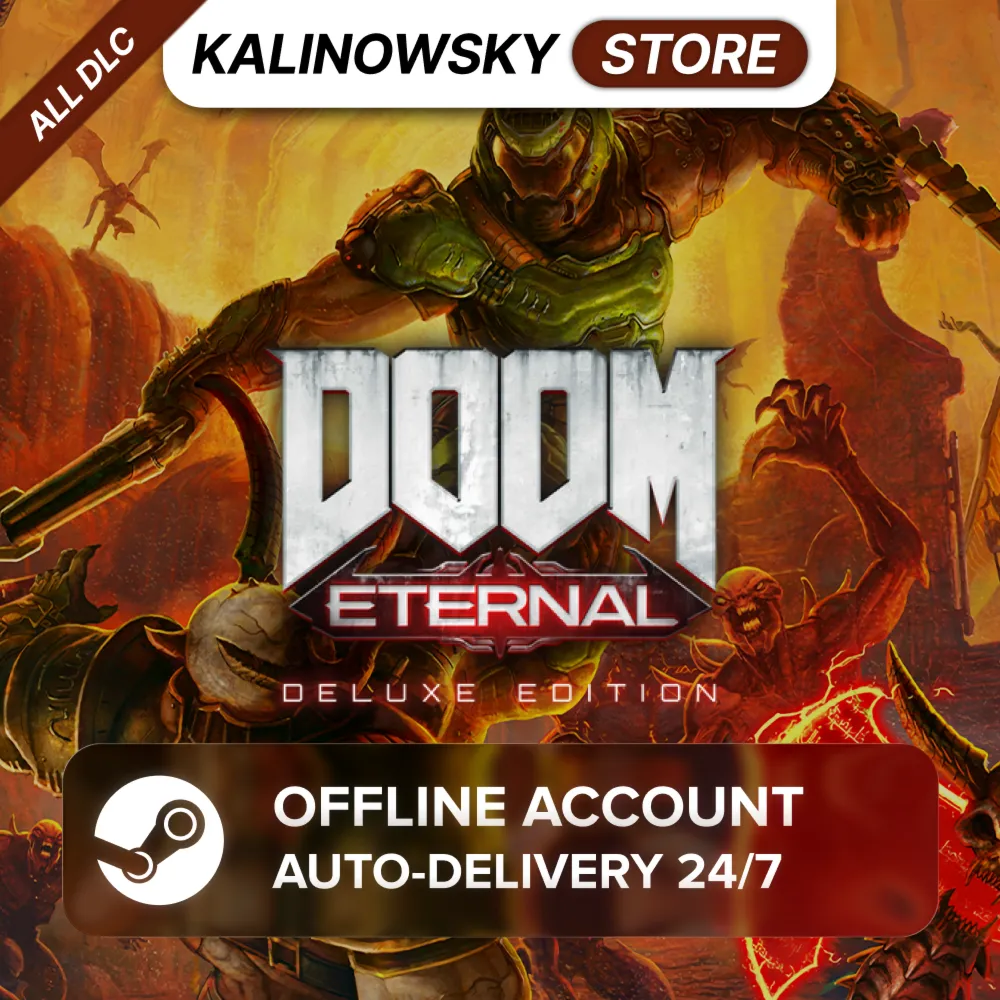 ⭐DOOM ETERNAL DELUXE + ВСЕ DLC · АВТО 24/7