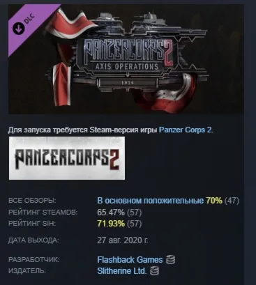 Panzer Corps 2: Axis Operations - 1939 DLC АВТОДОСТАВКА STEAM РОССИЯ