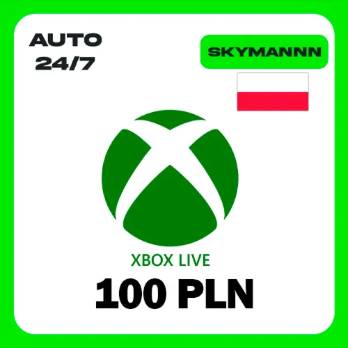 XBOX LIVE 100 PLN ПОЛЬША КАРТА ПОПОЛНЕНИЯ АВТО 24/7