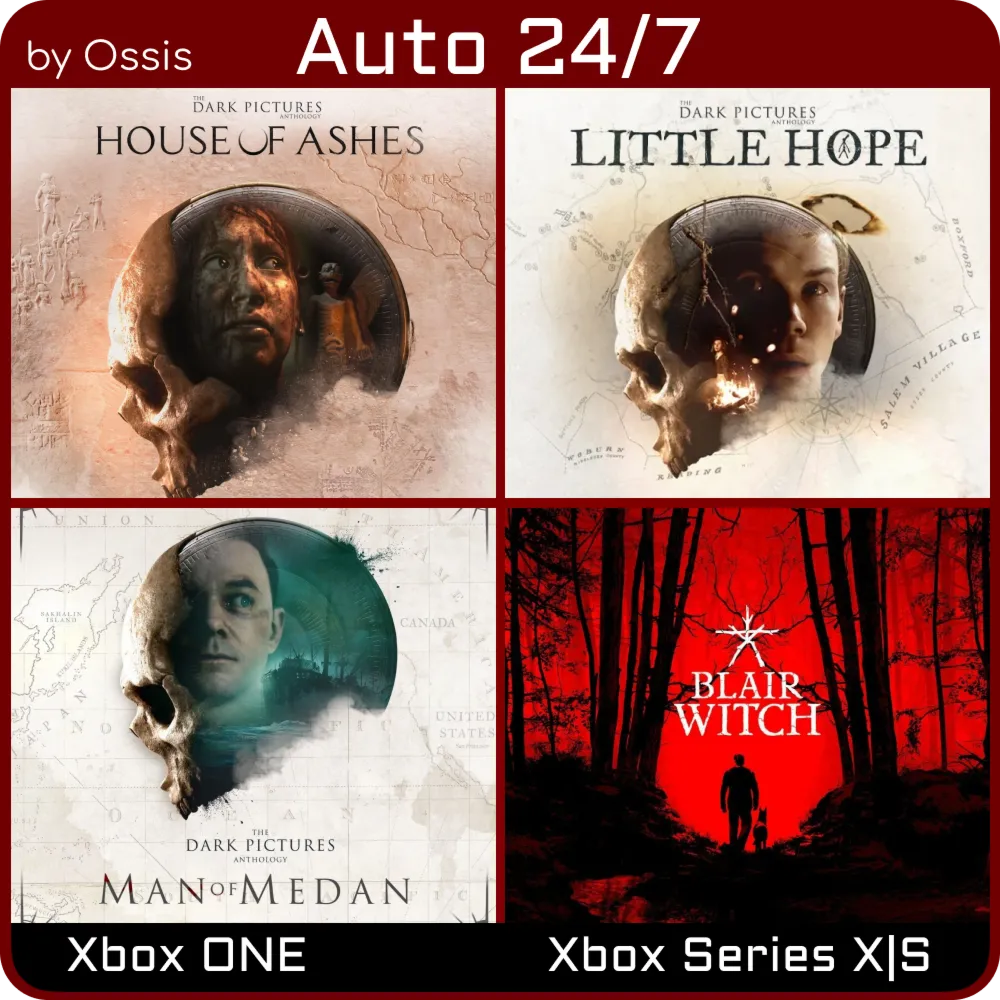 XBOX 24/7 House of Ashes Little Hope Man of Medan Blair