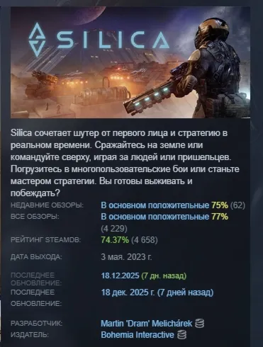 Silica 2023 АВТОДОСТАВКА STEAM GLOBAL МГНОВЕННО ЛИЦЕНЗИЯ