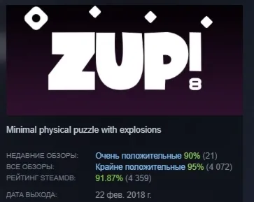 Zup! 8 АВТОДОСТАВКА STEAM РОССИЯ - irongamers.ru