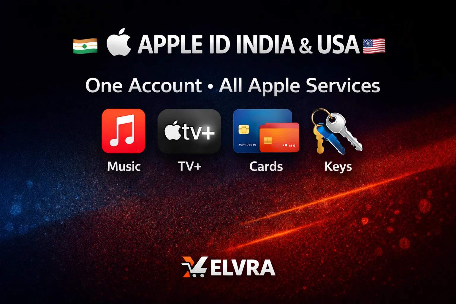 🇮 🇳 APPLE ID Индия & США – Музыка, TV+, Карты, Ключи