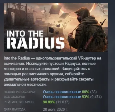 Into the Radius VR АВТОДОСТАВКА STEAM GLOBAL МГНОВЕННО ЛИЦЕНЗИЯ