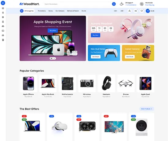 WoodMart – Многофункциональная WooCommerce тема для Wor