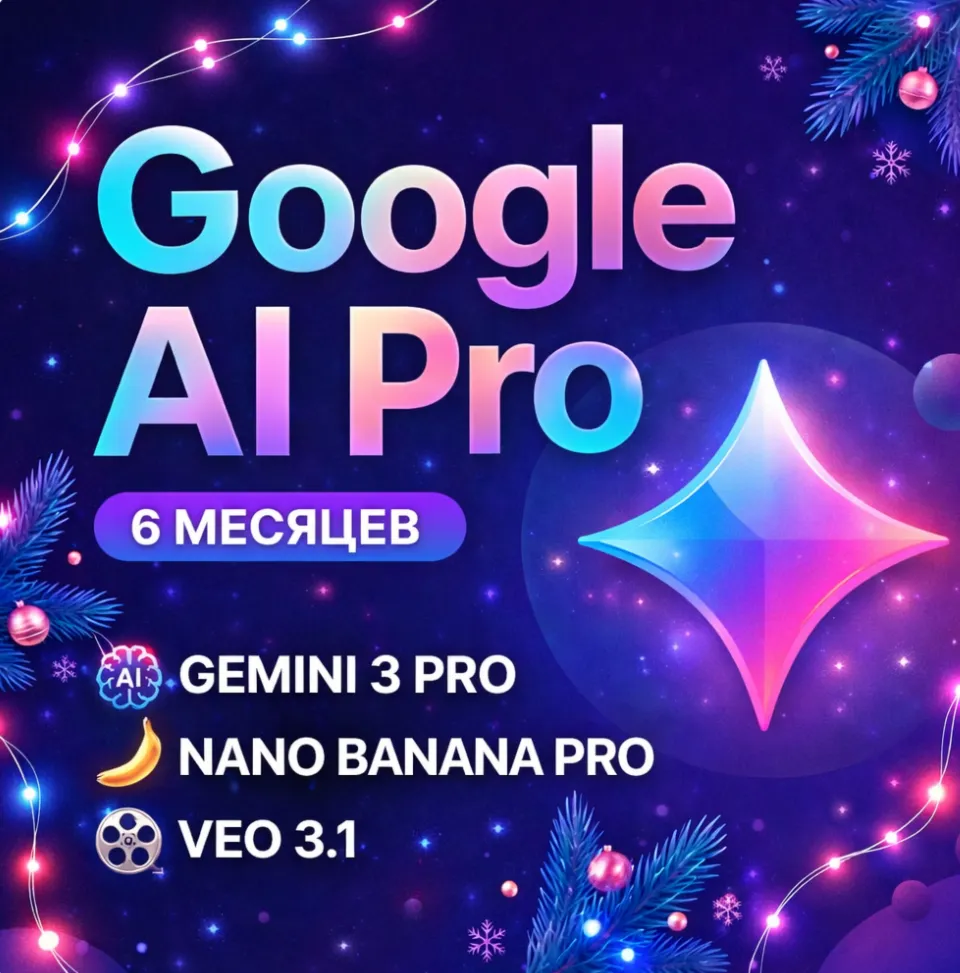 Gemini Google AI Pro | 6 месяцев. Veo 3 (в вашем аккаун