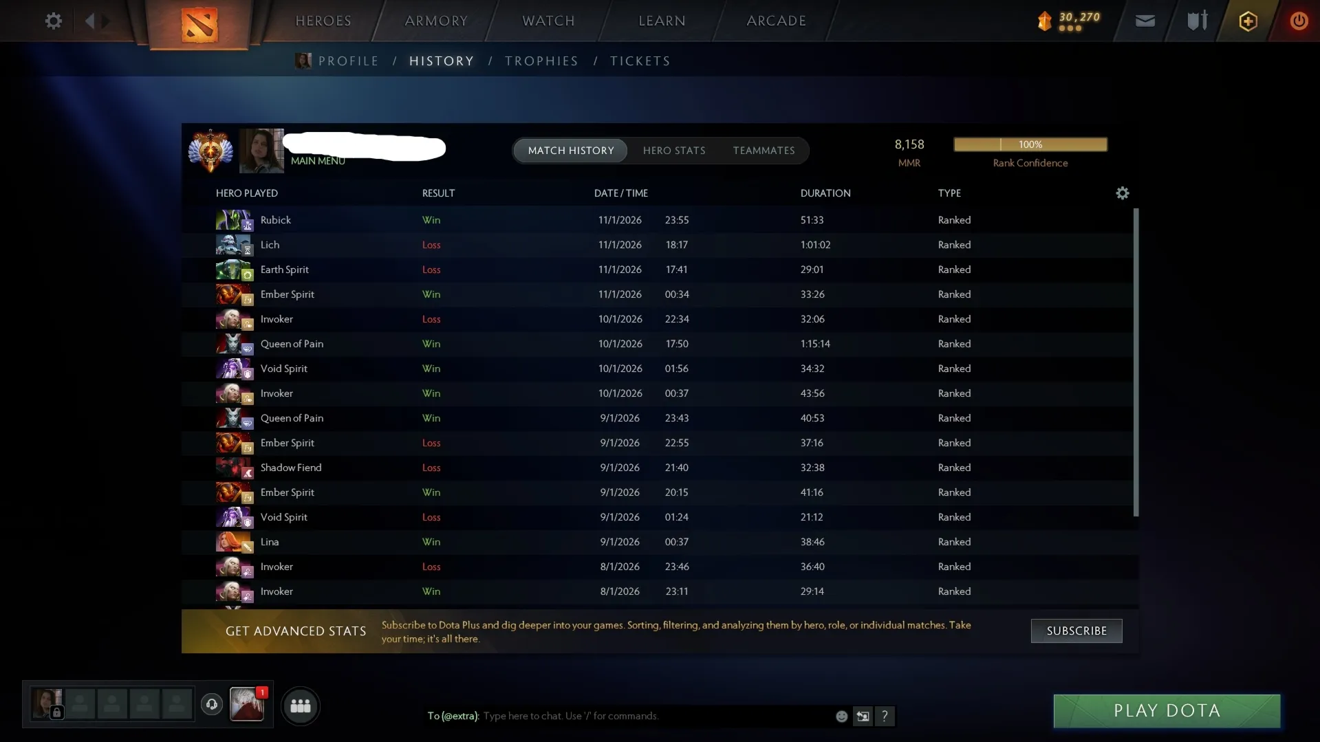 8158MMR мейн пул, 65 уровень трофея, 2600 игр - irongamers.ru