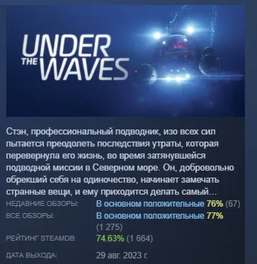 Under The Waves АВТОДОСТАВКА STEAM GLOBAL МГНОВЕННО ЛИЦЕНЗИЯ