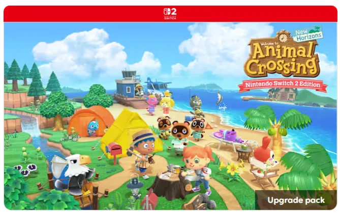 Nintendo switch 2 Animal Crossing: New Horizons upgrade