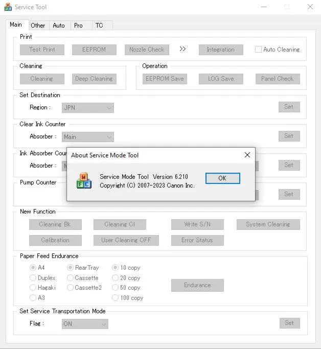 Canon Service Tool версии 6.210 - irongamers.ru
