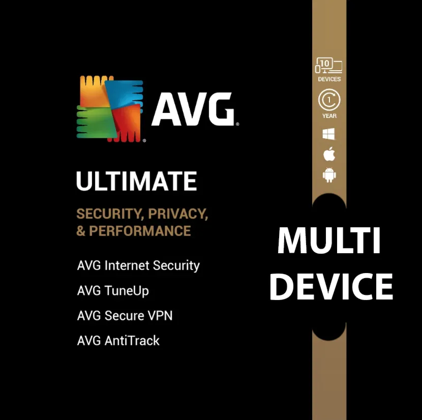 Ключ AVG Ultimate 2026 (1 год / 1 устройств) - Глобаль
