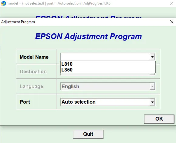 Сброс Epson L810 L850 Adjustment Program - irongamers.ru