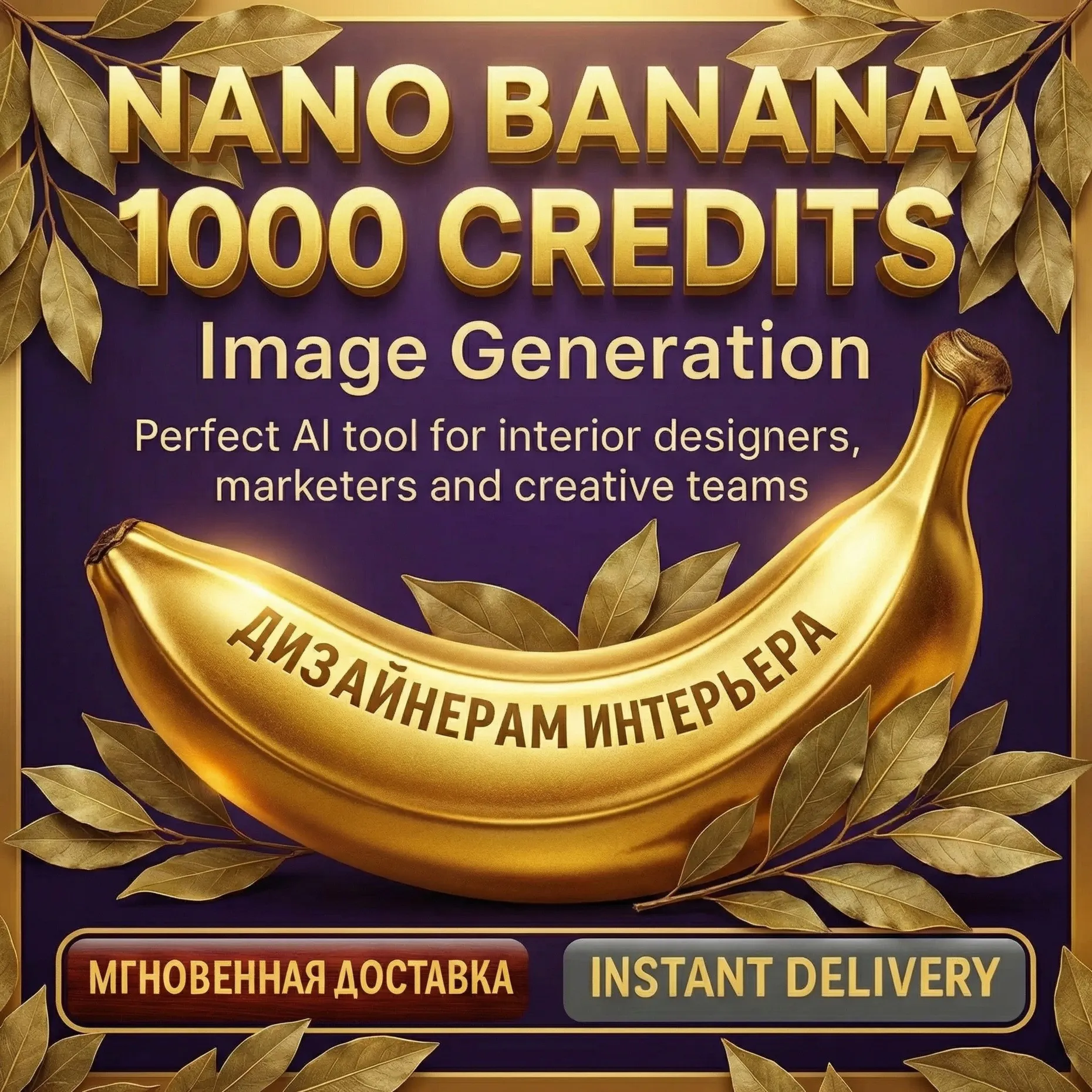 Nano Banana — 1000 генераций для генерации изображений