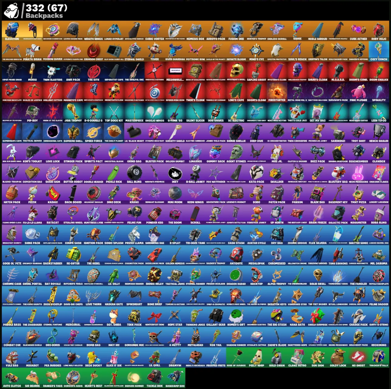 FN (ALL PLATFORMS) | 259 skins (36 paid) | 900 VB