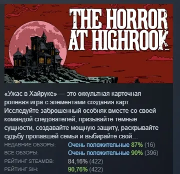 The Horror at Highrook АВТОДОСТАВКА STEAM GLOBAL МГНОВЕННО ЛИЦЕНЗИЯ