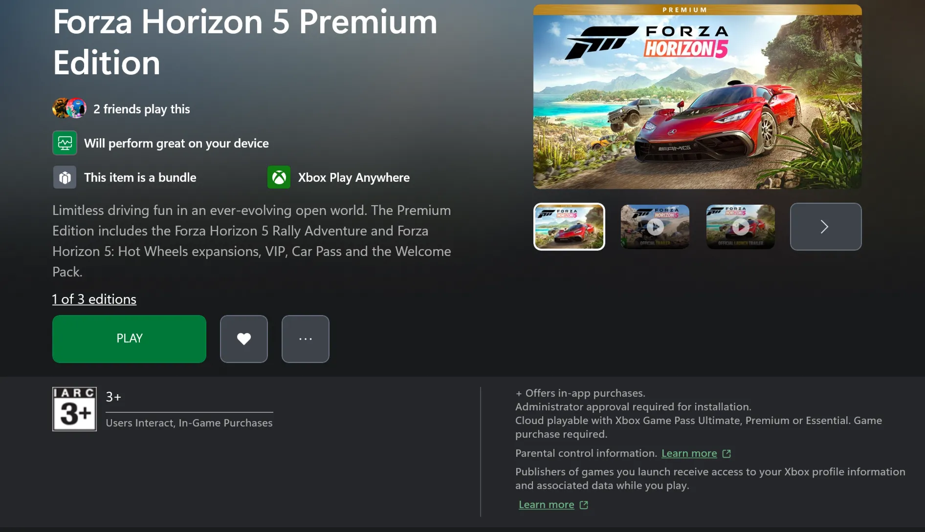 FORZA HORIZON 5 PREMIUM EDITION + FORZA HORIZON 3 (ПК) - irongamers.ru
