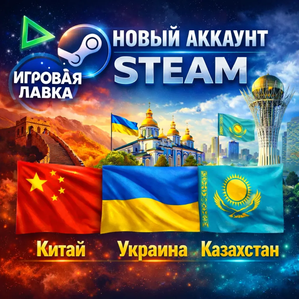 НОВЫЙ АККАУНТ STEAM Китай | Украина | Казахстан - irongamers.ru